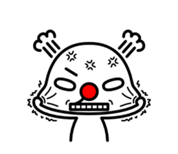 Red nose and one eyebrow sticker #458185