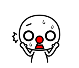 Red nose and one eyebrow sticker #458187