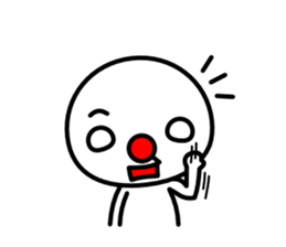 Red nose and one eyebrow sticker #458189