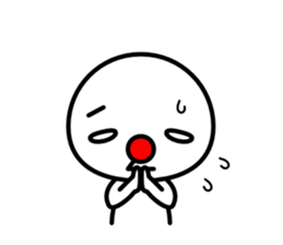 Red nose and one eyebrow sticker #458190