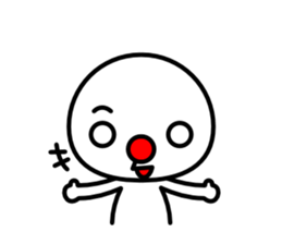 Red nose and one eyebrow sticker #458192