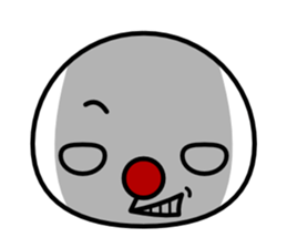 Red nose and one eyebrow sticker #458194