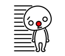 Red nose and one eyebrow sticker #458199