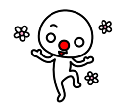 Red nose and one eyebrow sticker #458202