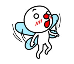 Red nose and one eyebrow sticker #458205