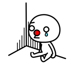 Red nose and one eyebrow sticker #458206