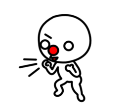 Red nose and one eyebrow sticker #458208