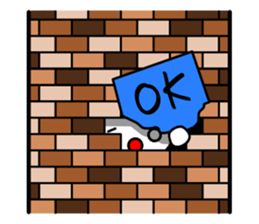 Red nose and one eyebrow sticker #458214