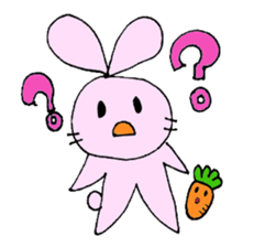 Happy Rabbit & Carrot sticker #458264