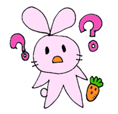 Happy Rabbit & Carrot sticker #458264