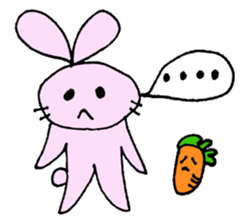 Happy Rabbit & Carrot sticker #458272