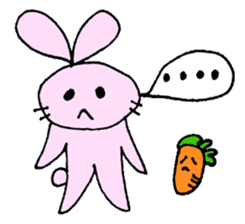 Happy Rabbit & Carrot sticker #458272