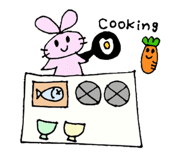 Happy Rabbit & Carrot sticker #458281