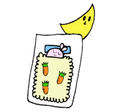Happy Rabbit & Carrot sticker #458294