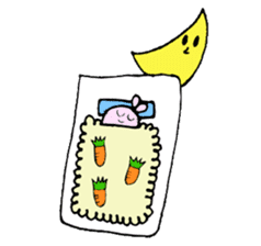 Happy Rabbit & Carrot sticker #458294