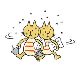 The tabby cats Troy & Lieben sticker #458473