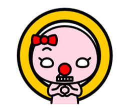Red nose and one eyebrow sister sticker #459377