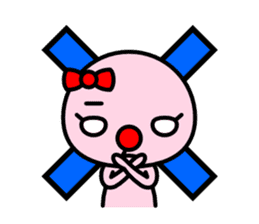 Red nose and one eyebrow sister sticker #459378