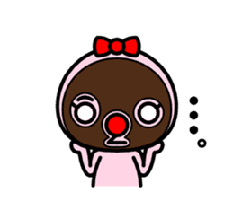 Red nose and one eyebrow sister sticker #459381
