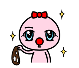 Red nose and one eyebrow sister sticker #459382