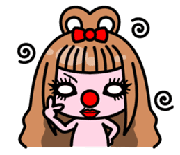 Red nose and one eyebrow sister sticker #459385