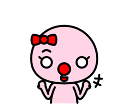 Red nose and one eyebrow sister sticker #459386