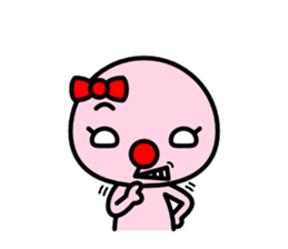 Red nose and one eyebrow sister sticker #459387