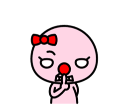 Red nose and one eyebrow sister sticker #459388