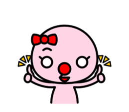 Red nose and one eyebrow sister sticker #459390