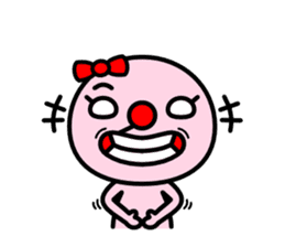 Red nose and one eyebrow sister sticker #459393