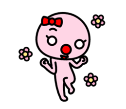 Red nose and one eyebrow sister sticker #459409