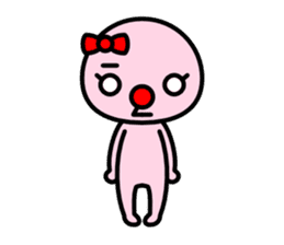 Red nose and one eyebrow sister sticker #459414