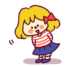 Ribbon girl sticker #459576