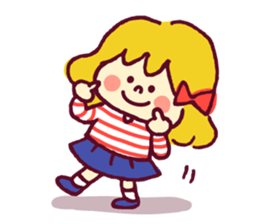 Ribbon girl sticker #459578