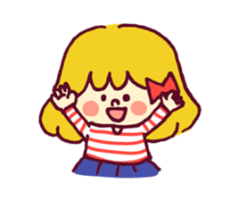 Ribbon girl sticker #459579