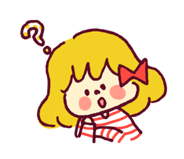 Ribbon girl sticker #459584