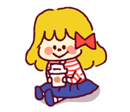 Ribbon girl sticker #459586