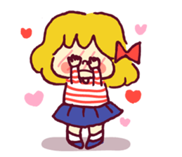 Ribbon girl sticker #459587