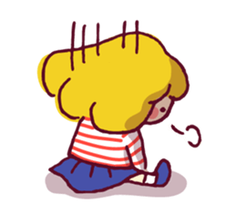 Ribbon girl sticker #459588