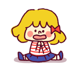 Ribbon girl sticker #459591