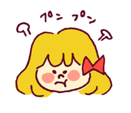 Ribbon girl sticker #459592