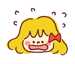 Ribbon girl sticker #459596