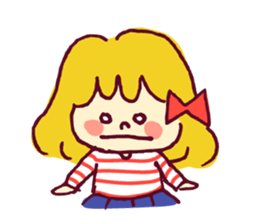 Ribbon girl sticker #459598