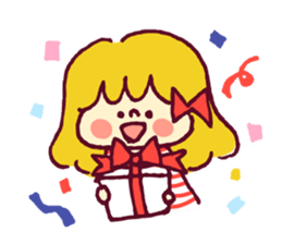 Ribbon girl sticker #459599