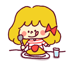 Ribbon girl sticker #459603