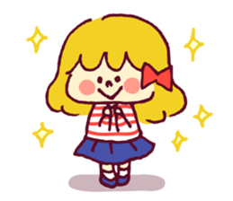 Ribbon girl sticker #459604