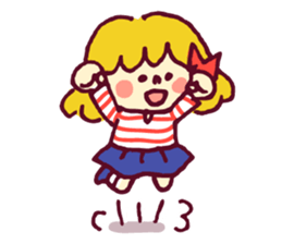 Ribbon girl sticker #459605