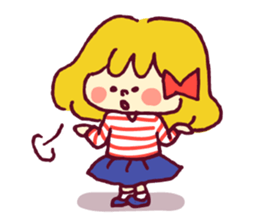 Ribbon girl sticker #459608