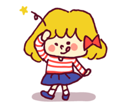 Ribbon girl sticker #459609