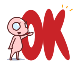 A cheerful alien sticker #460655